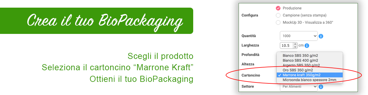 Crea il tuo bio packaging